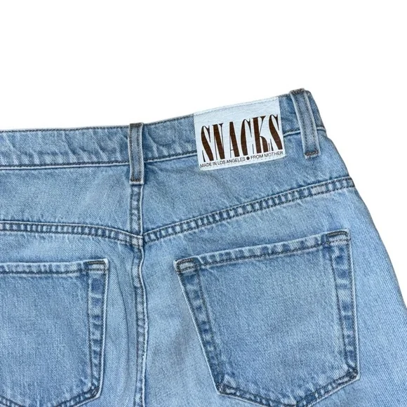 Snacks X Mother Just A Nibble Straight Leg Blue Jeans Womens 24  Western Preppy - Picture 4 of 16